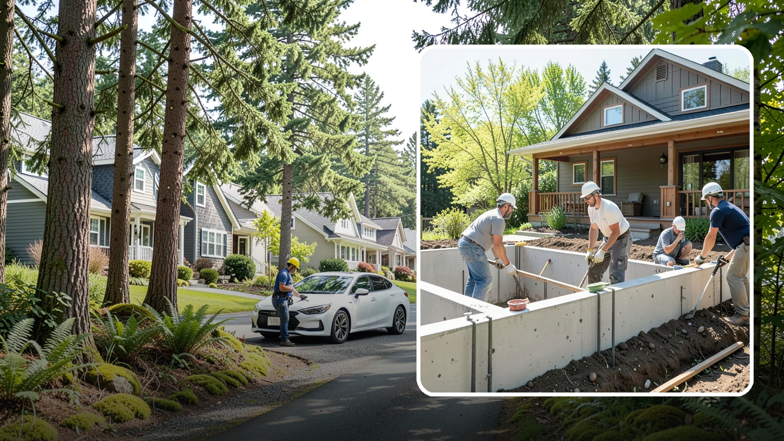 Foundation Underpinning in Normandy Park, King County, WA - We underpin existing foundations to extend them to stronger soil and stop ongoing settlement in its tracks.