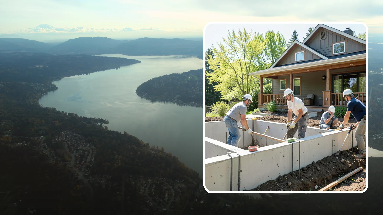 Foundation Underpinning in Sammamish, King County, WA - We underpin existing foundations to extend them to stronger soil and stop ongoing settlement in its tracks.