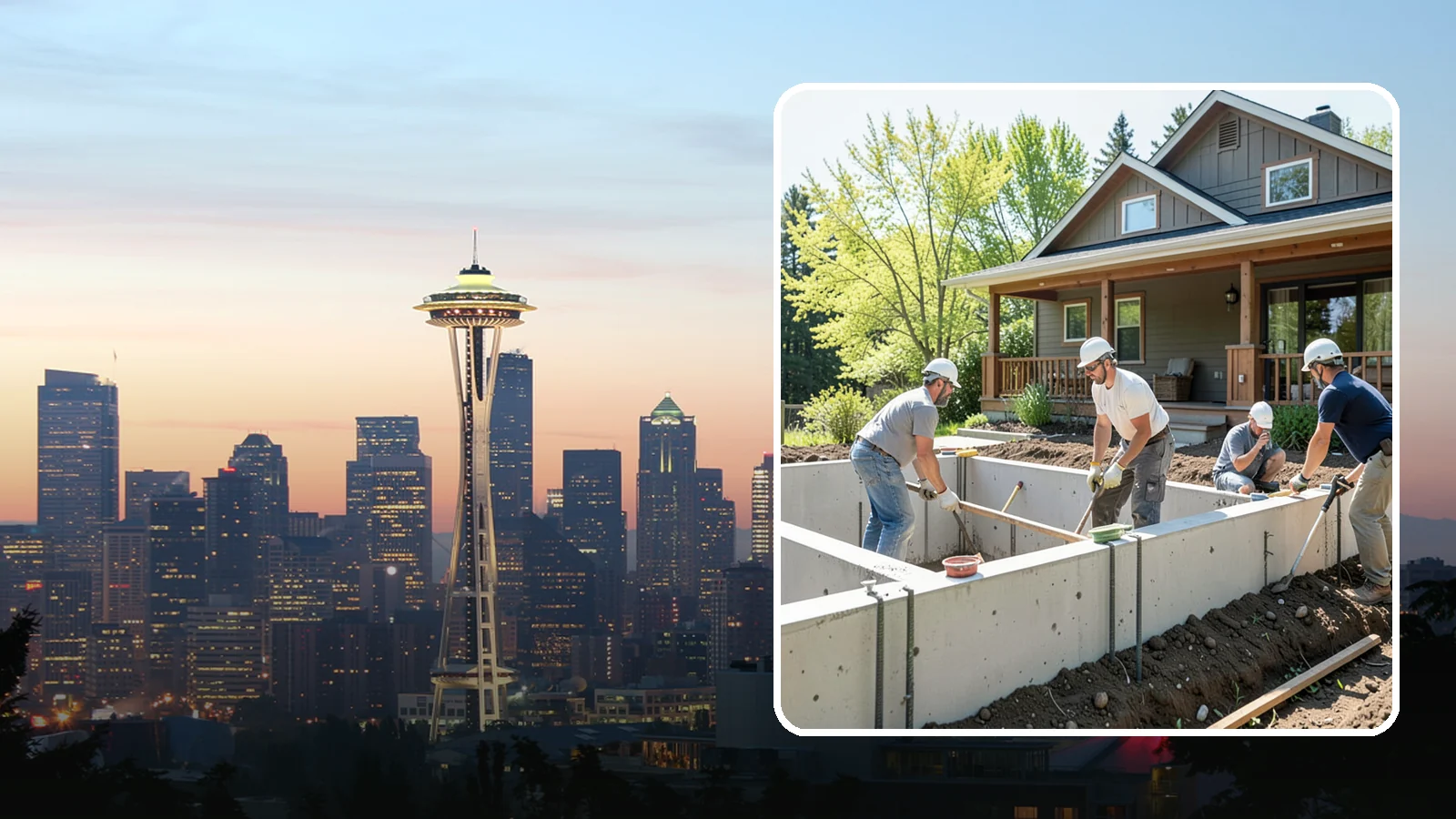 Foundation Underpinning in Seattle, King County, WA - We underpin existing foundations to extend them to stronger soil and stop ongoing settlement in its tracks.