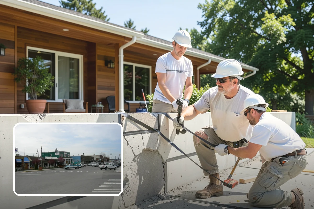 Foundation Underpinning in Stanwood, Snohomish County, WA - Settlement stopped by reaching competent bearing soil