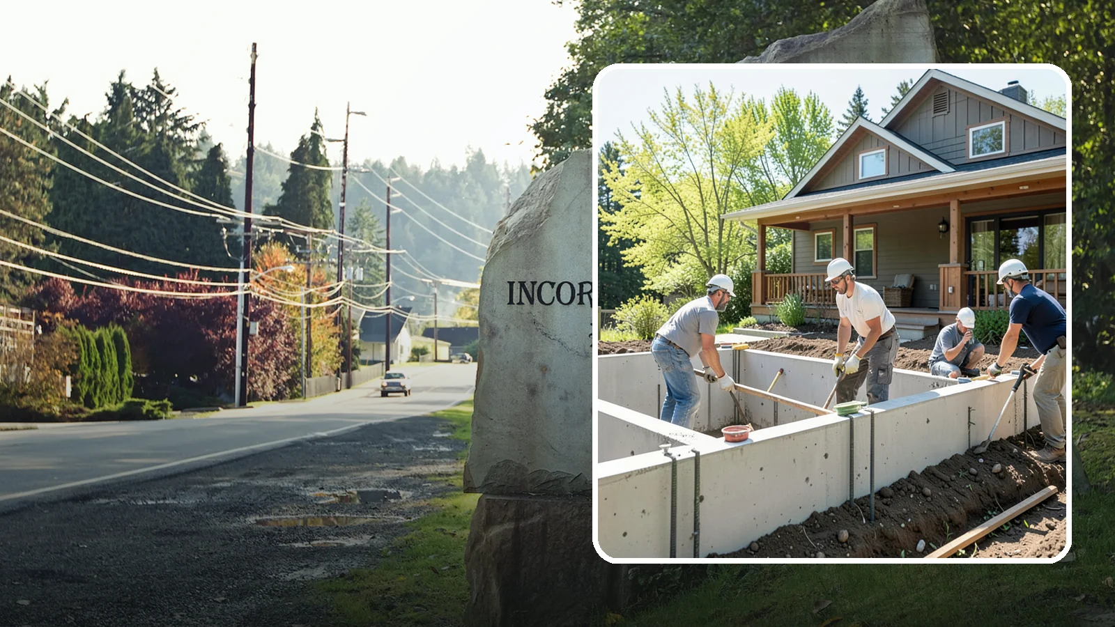Foundation Underpinning in Wilkeson, Pierce County, WA - We underpin existing foundations to extend them to stronger soil and stop ongoing settlement in its tracks.
