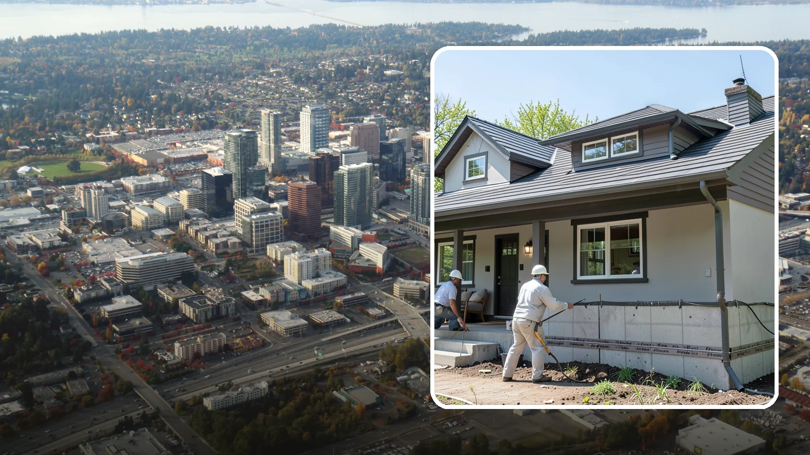 Foundation Waterproofing in Bellevue, King County, WA - We waterproof foundation walls with layered barriers that keep wet Puget Sound soils from reaching the concrete.