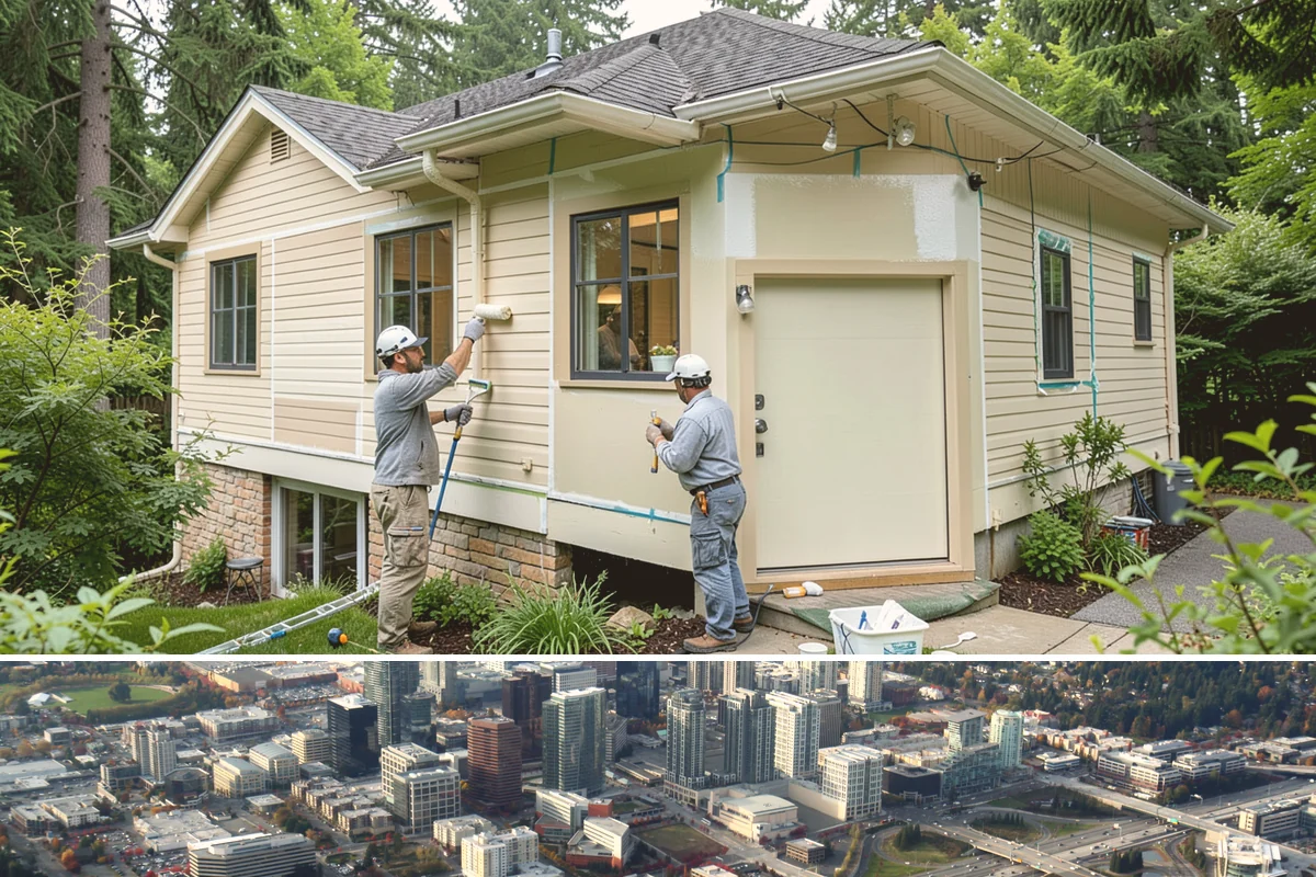 Foundation Waterproofing in Bellevue, King County, WA - Exterior waterproofing is best tackled in drier weather when excavations stay stable, ahead of the heavy Northwest rains.