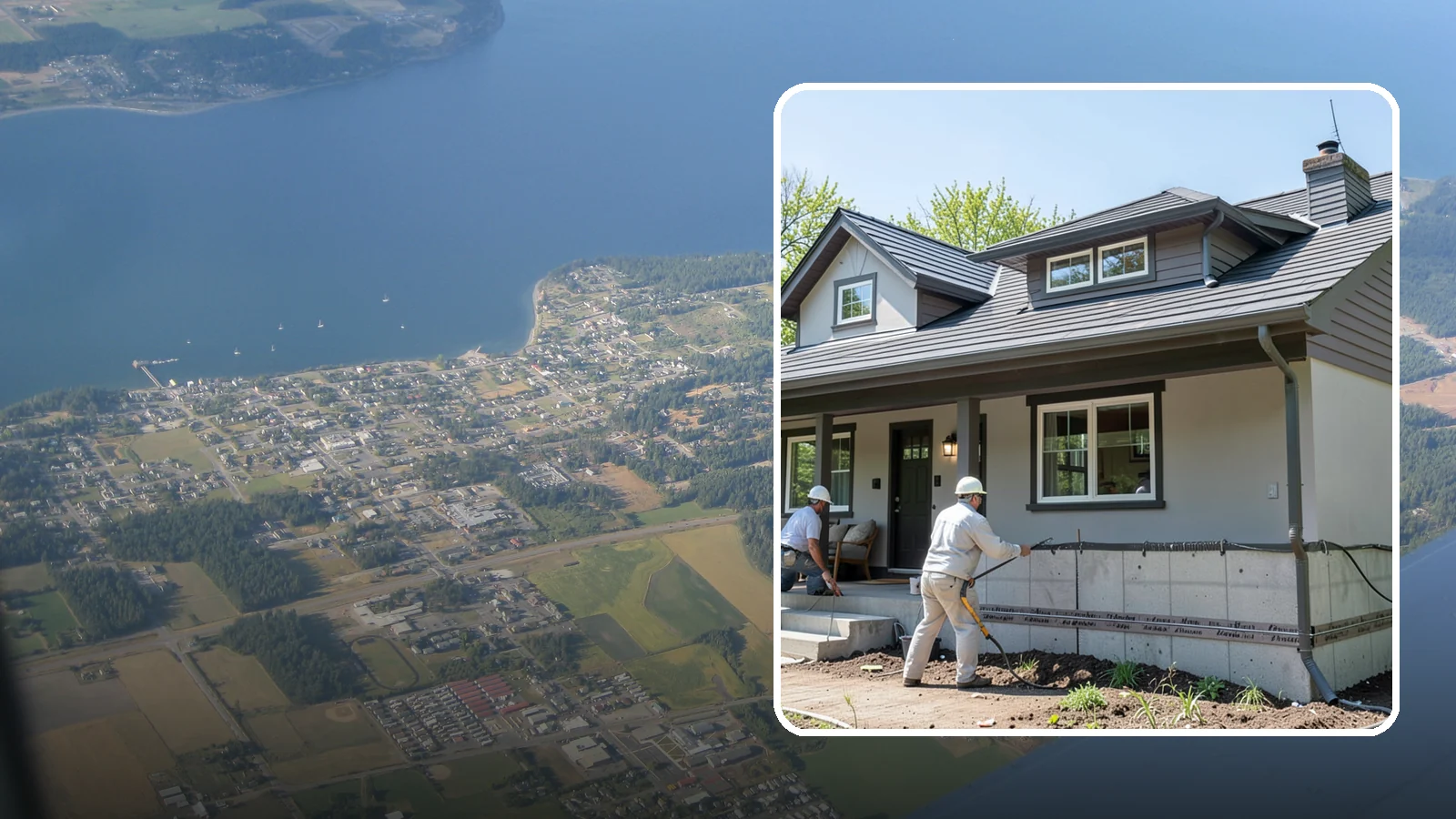 Foundation Waterproofing in Coupeville, Island County, WA - We waterproof foundation walls with layered barriers that keep wet Puget Sound soils from reaching the concrete.