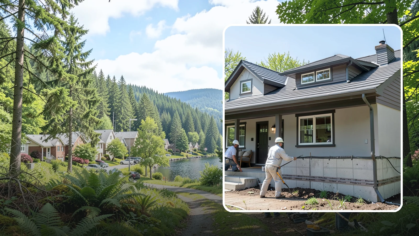 Foundation Waterproofing in Lake Forest Park, King County, WA - We waterproof foundation walls with layered barriers that keep wet Puget Sound soils from reaching the concrete.