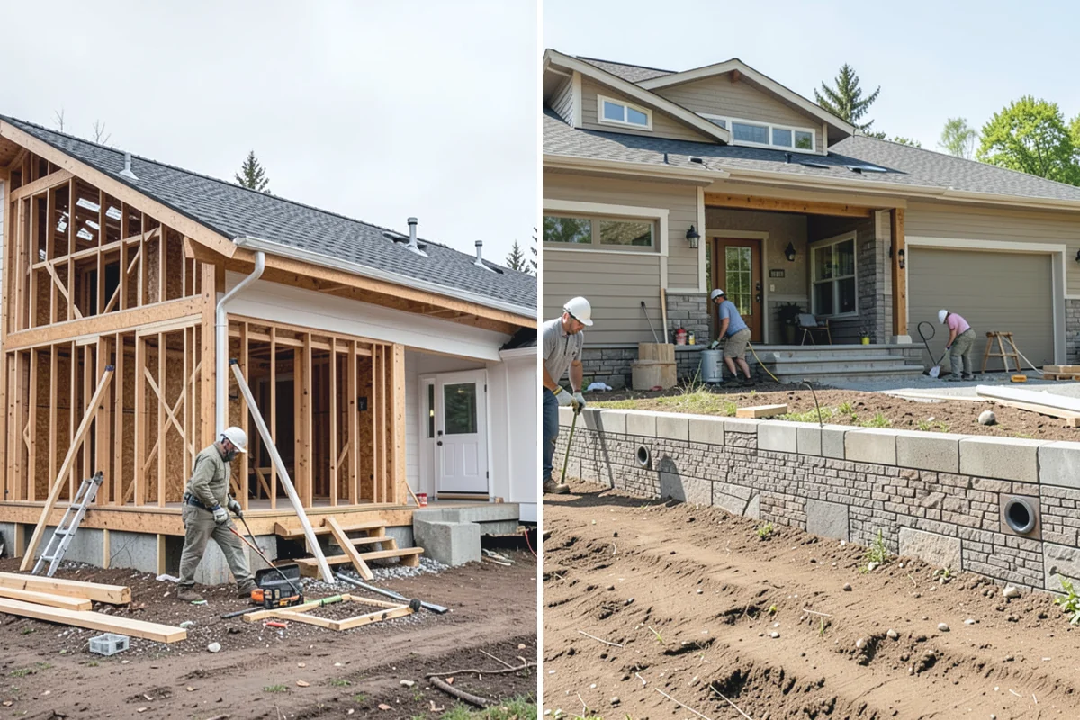 Foundation Waterproofing in Medina, King County, WA - Excavate and clean the foundation wall to bare concrete