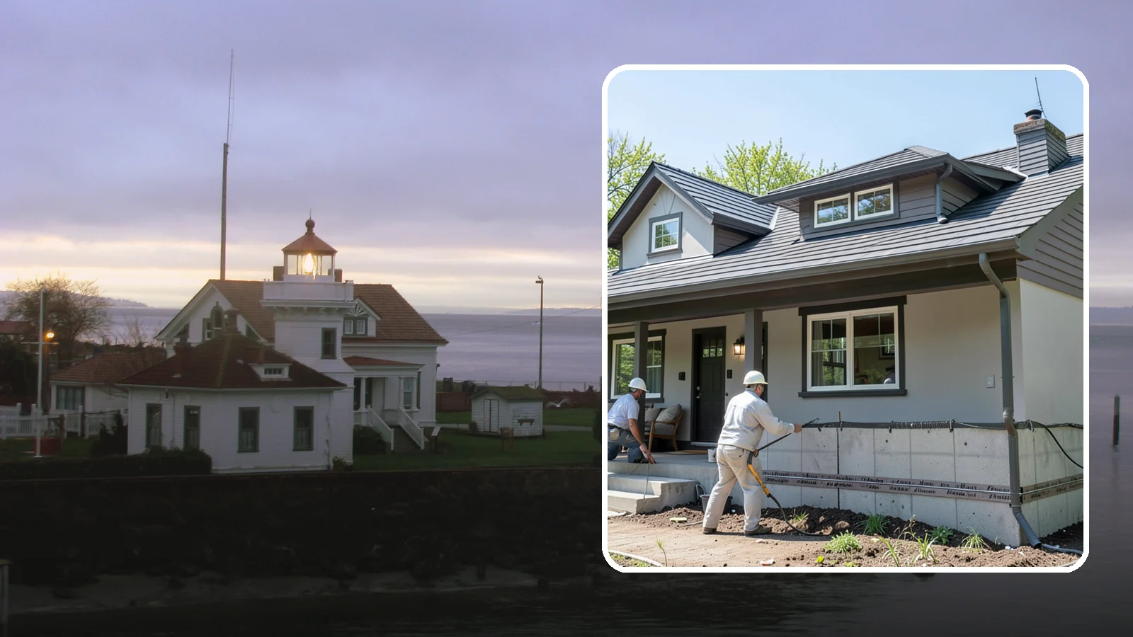 Foundation Waterproofing in Mukilteo, Snohomish County, WA - We waterproof foundation walls with layered barriers that keep wet Puget Sound soils from reaching the concrete.