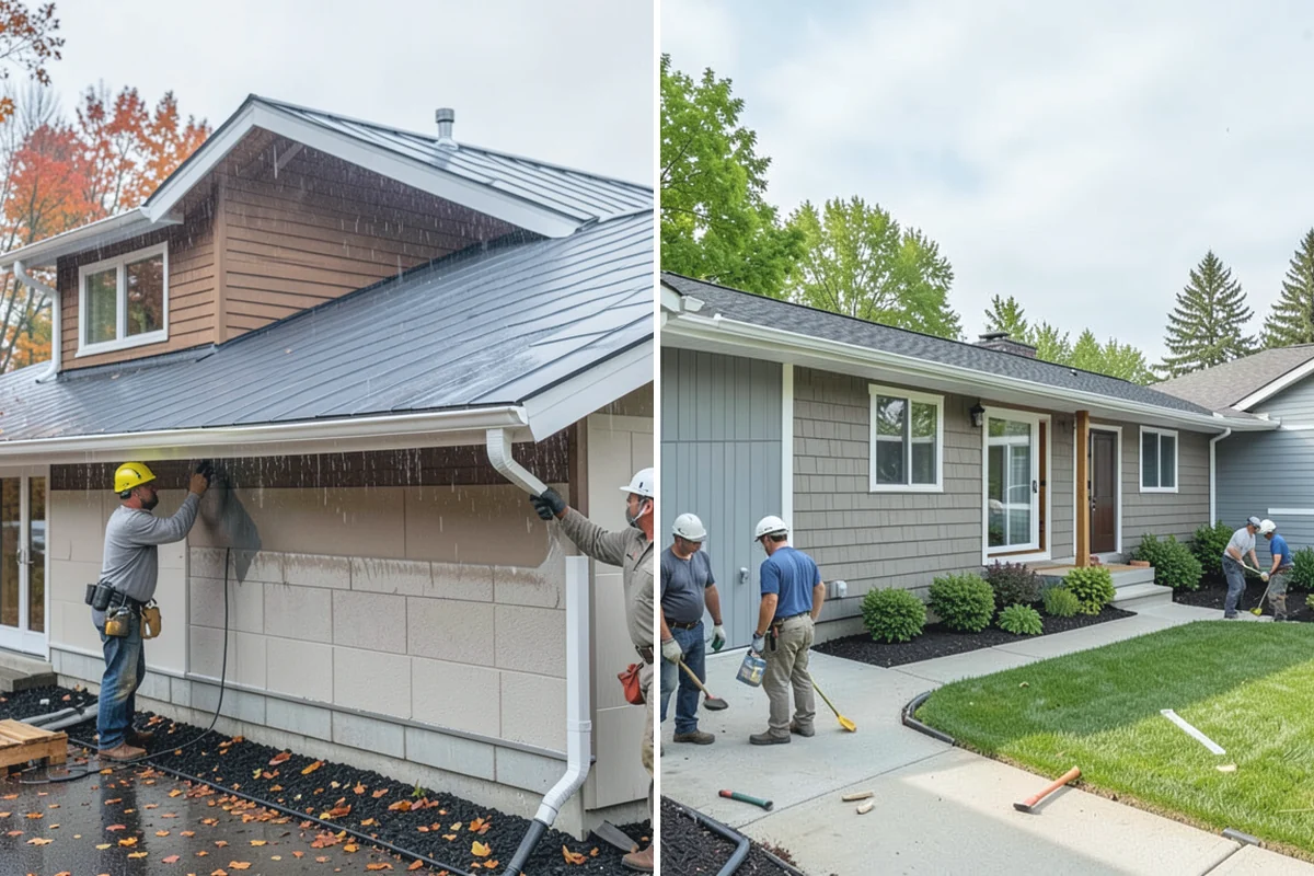 Foundation Waterproofing in Sumner, Pierce County, WA - Excavate and clean the foundation wall to bare concrete