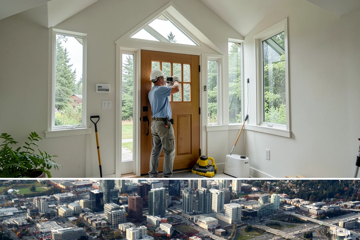 Four-Season Room Construction in Bellevue, King County, WA - We schedule framing and dry-in for the drier season so the insulated envelope is sealed before winter.