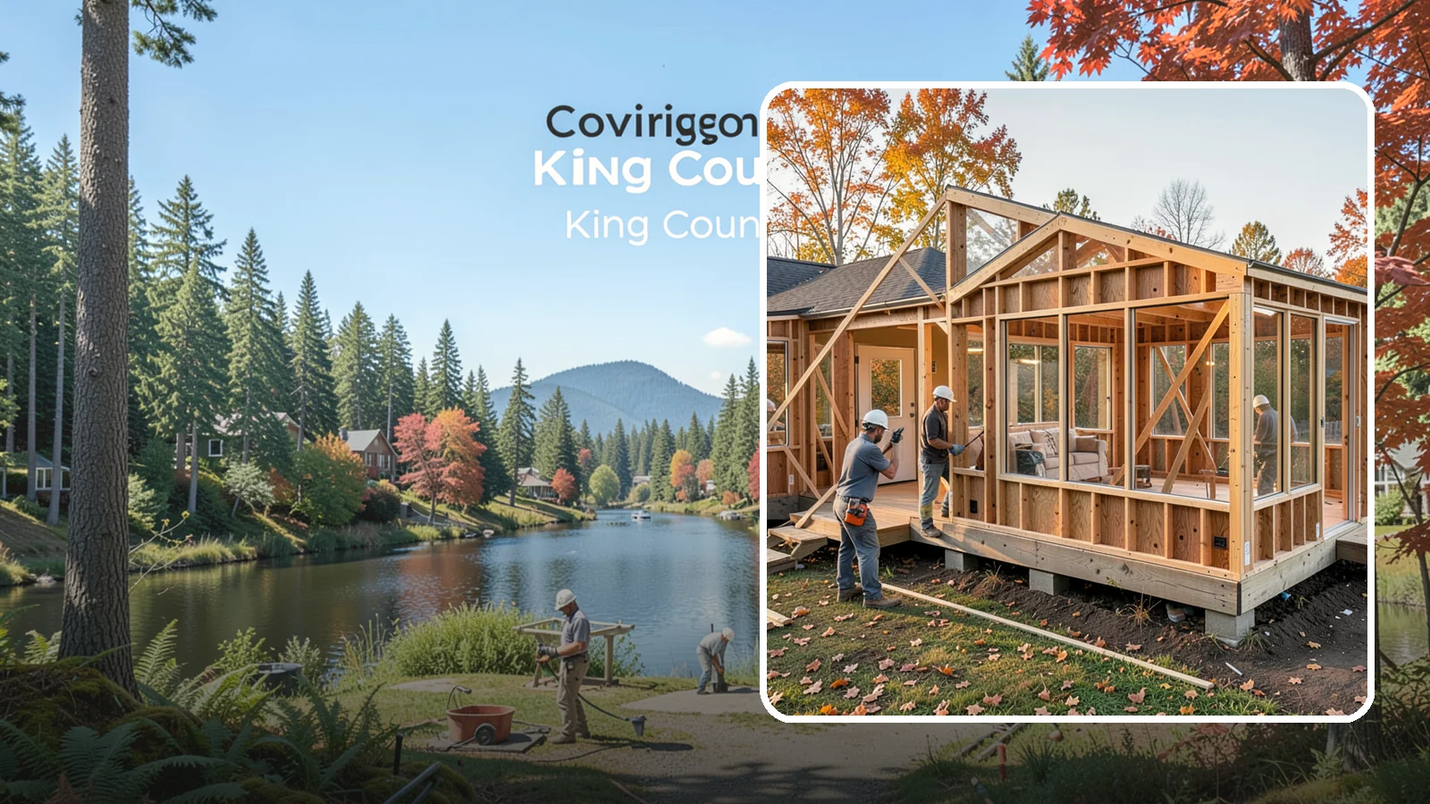 Four-Season Room Construction in Covington, King County, WA - A fully insulated, climate-controlled room addition usable comfortably all year.