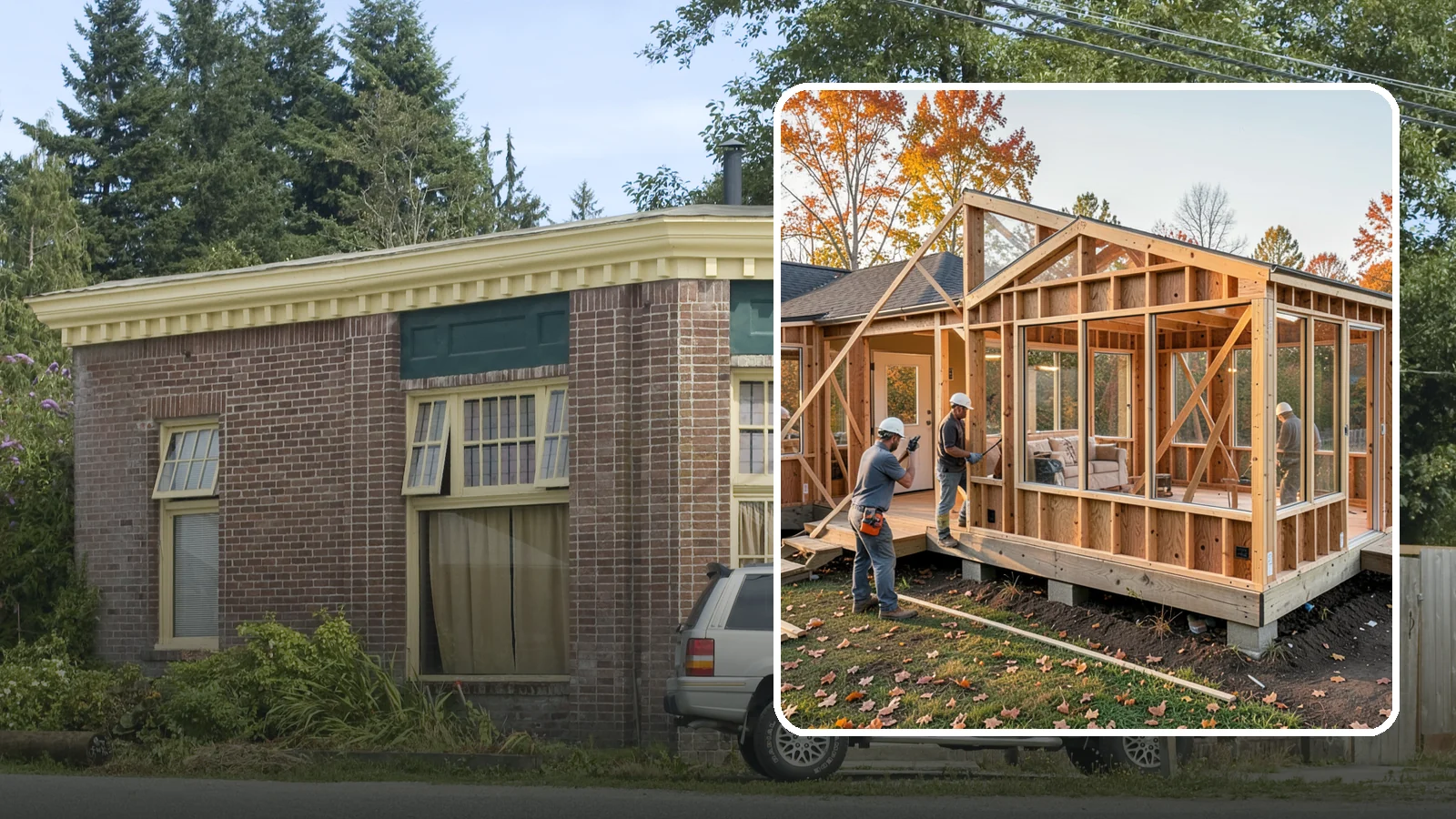 Four-Season Room Construction in Hamilton, Skagit County, WA - A fully insulated, climate-controlled room addition usable comfortably all year.