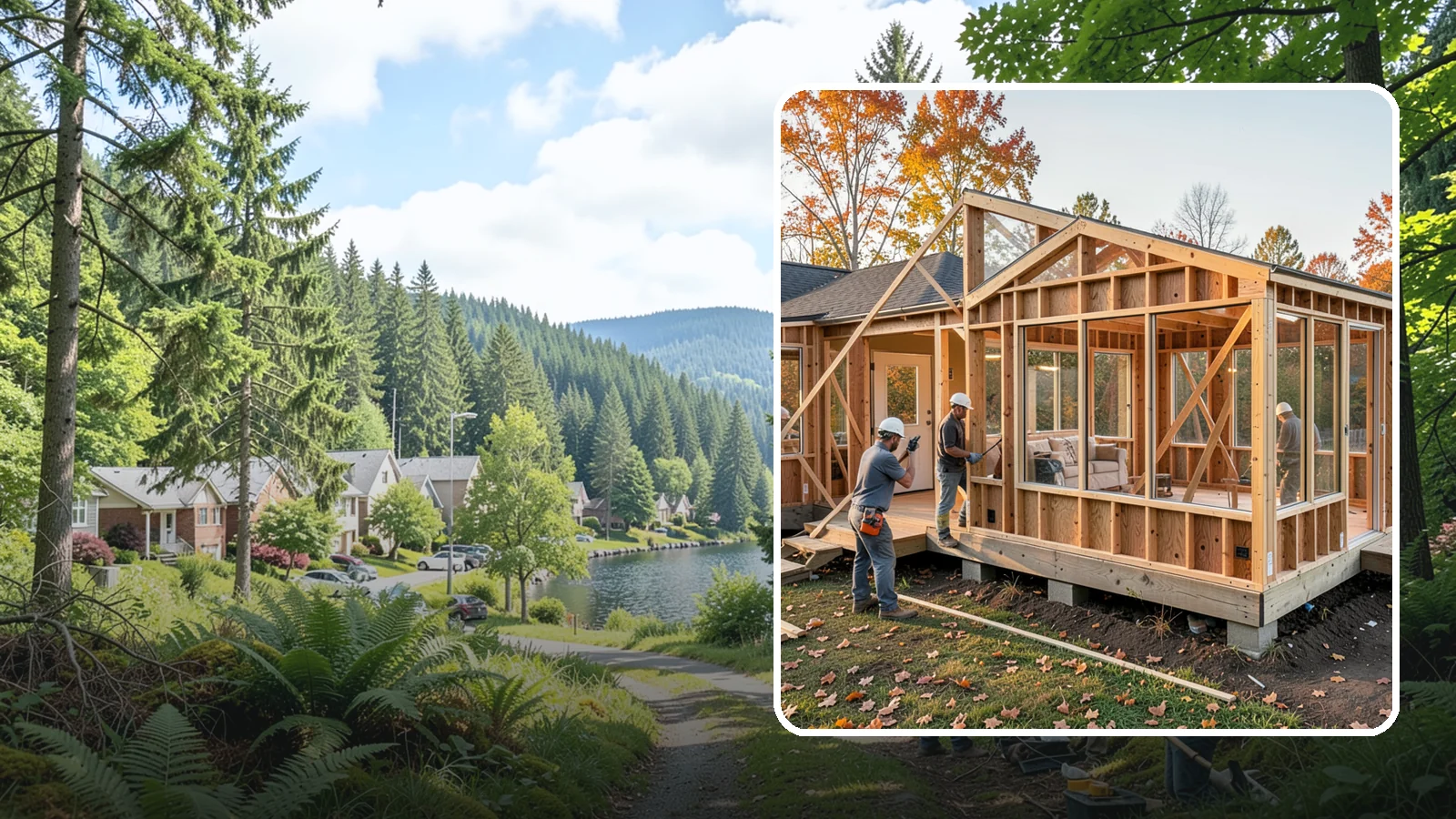 Four-Season Room Construction in Lake Forest Park, King County, WA - A fully insulated, climate-controlled room addition usable comfortably all year.