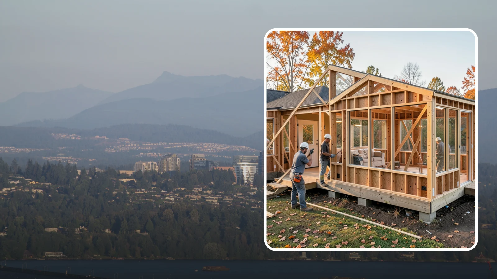 Four-Season Room Construction in Medina, King County, WA - A fully insulated, climate-controlled room addition usable comfortably all year.