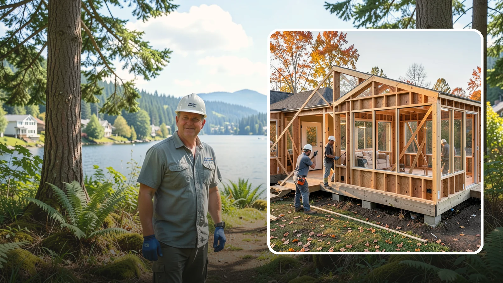 Four-Season Room Construction in Milton, King County, WA - A fully insulated, climate-controlled room addition usable comfortably all year.