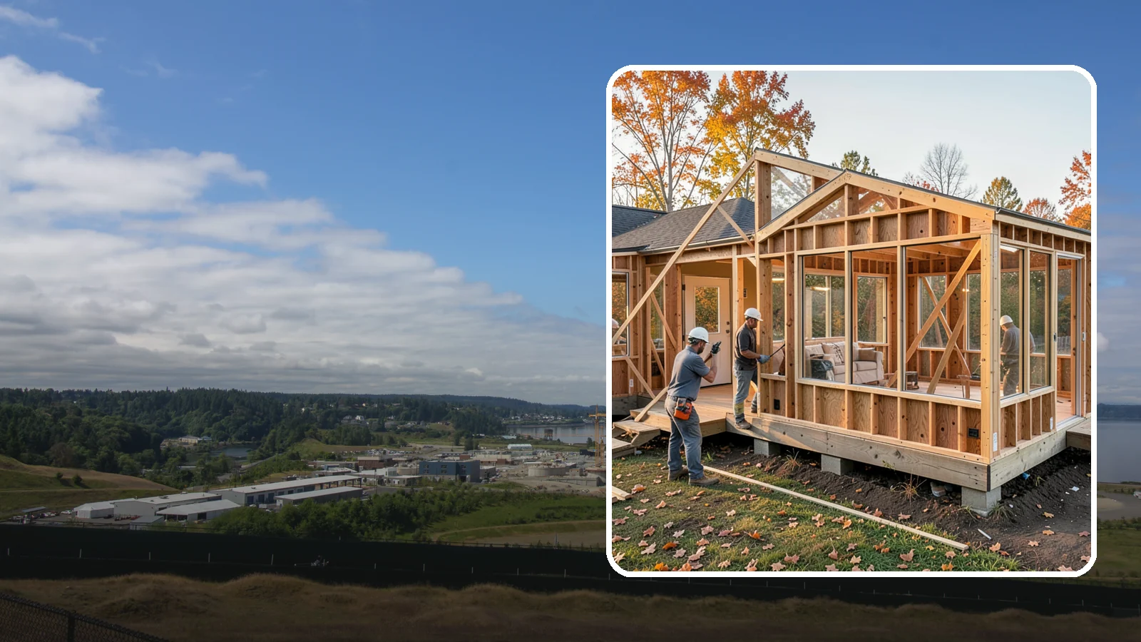 Four-Season Room Construction in University Place, Pierce County, WA - A fully insulated, climate-controlled room addition usable comfortably all year.