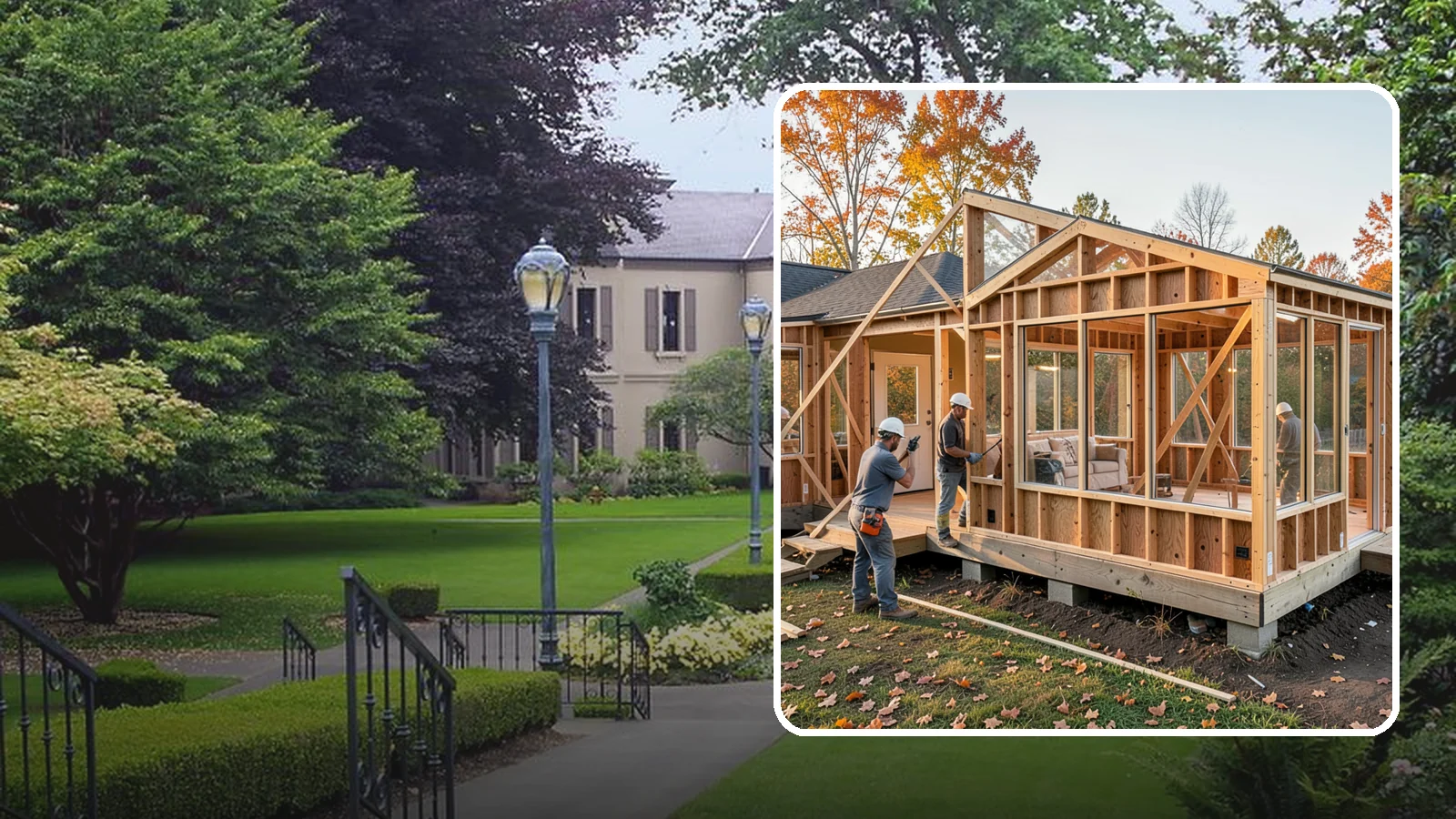 Four-Season Room Construction in Woodinville, King County, WA - A fully insulated, climate-controlled room addition usable comfortably all year.