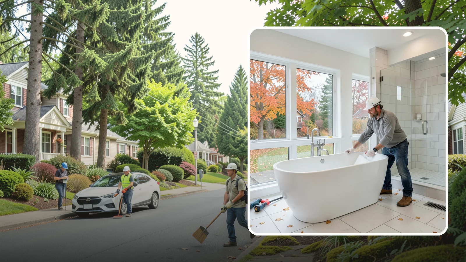 Freestanding Tub Installation in Beaux Arts Village, King County, WA - A freestanding tub installation places a striking standalone soaking tub as your bathroom's centerpiece.