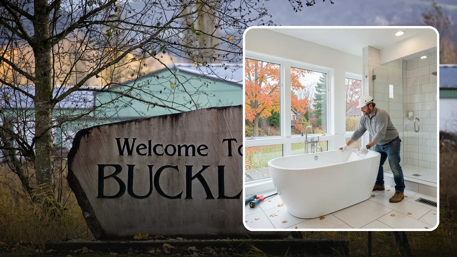 Freestanding Tub Installation in Buckley, Pierce County, WA - A freestanding tub installation places a striking standalone soaking tub as your bathroom's centerpiece.
