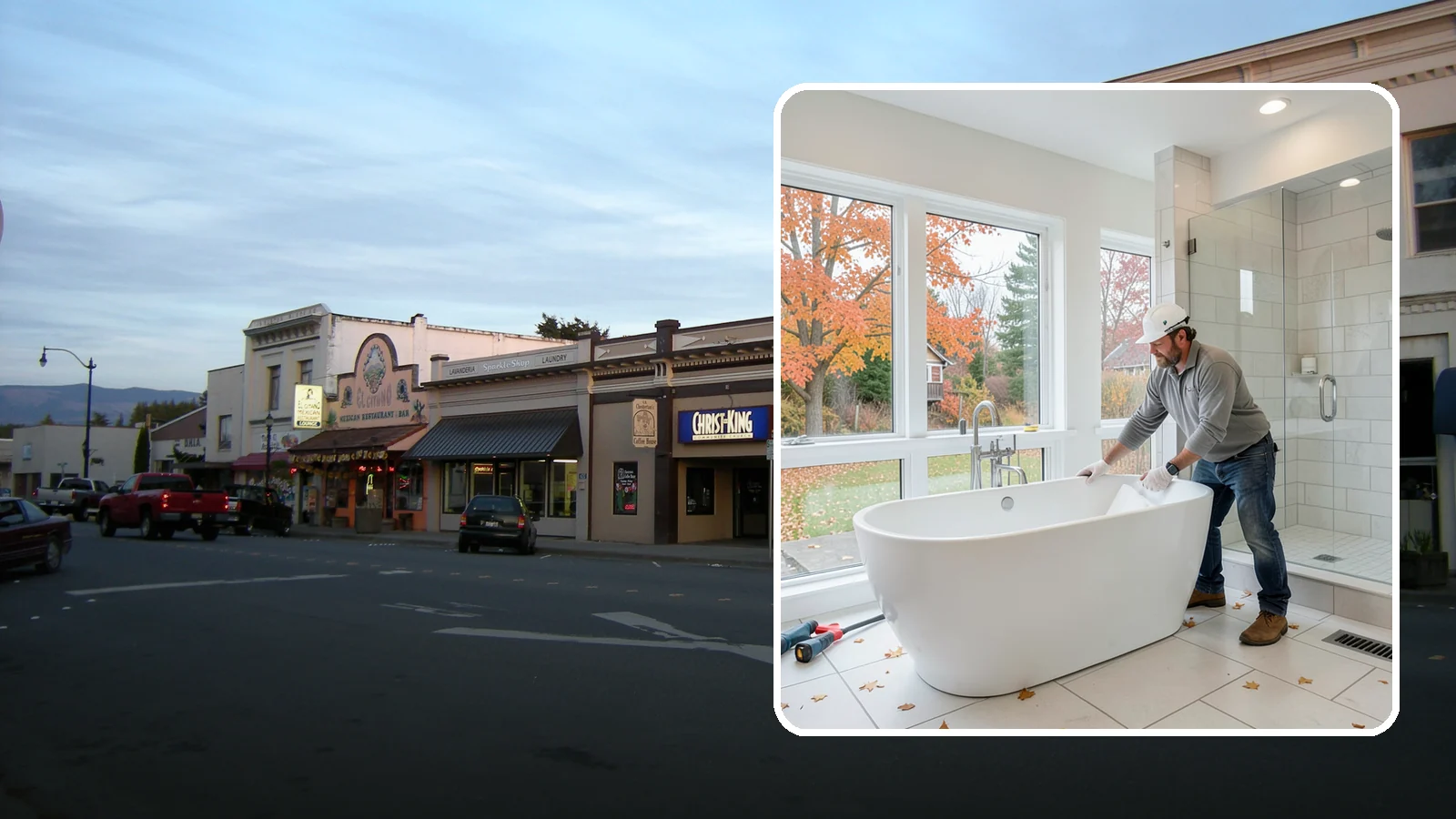 Freestanding Tub Installation in Burlington, Skagit County, WA - A freestanding tub installation places a striking standalone soaking tub as your bathroom's centerpiece.