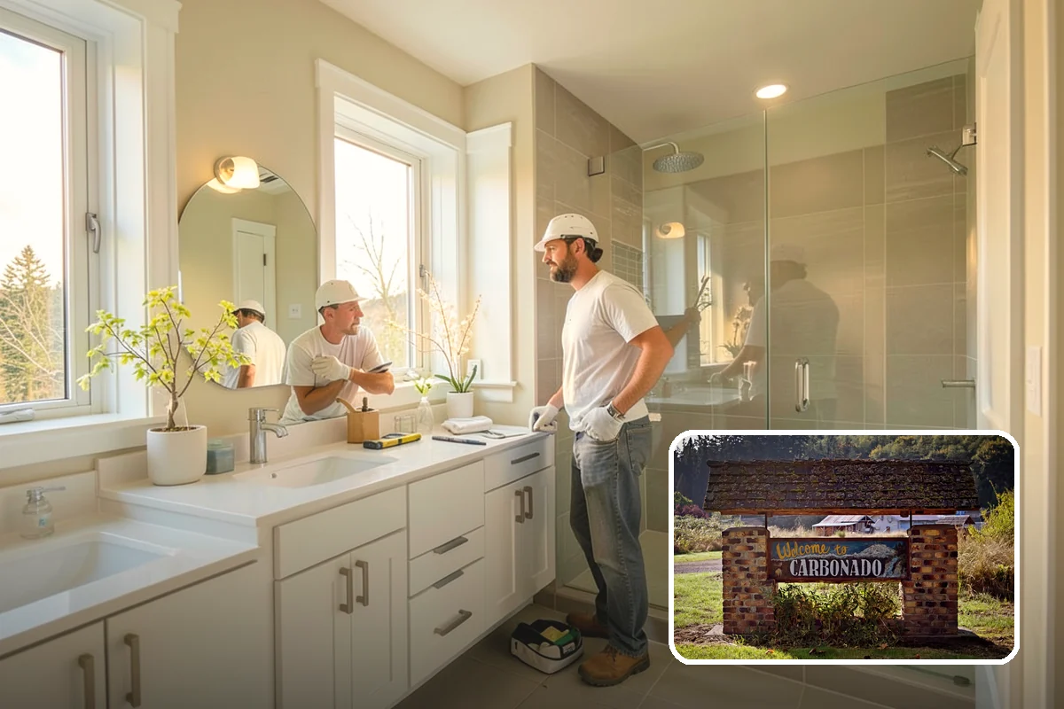 Freestanding Tub Installation in Carbonado, Pierce County, WA - Serves as a dramatic focal point