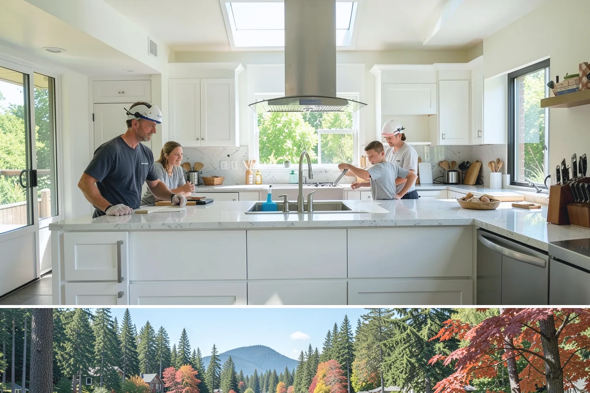 Freestanding Tub Installation in Covington, King County, WA - A freestanding soaking tub is especially inviting in winter, making the colder months a fitting time to install one.