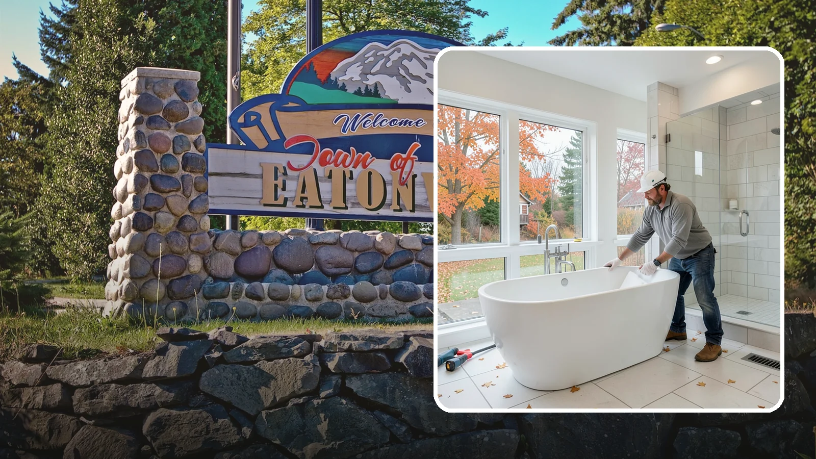 Freestanding Tub Installation in Eatonville, Pierce County, WA - A freestanding tub installation places a striking standalone soaking tub as your bathroom's centerpiece.
