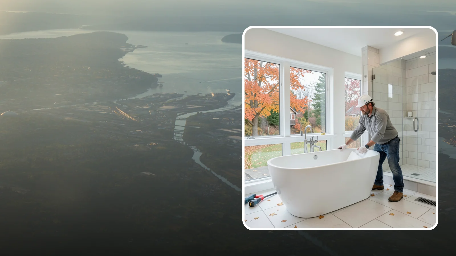 Freestanding Tub Installation in Fife, Pierce County, WA - A freestanding tub installation places a striking standalone soaking tub as your bathroom's centerpiece.