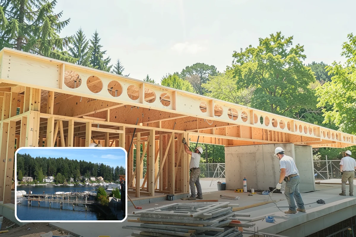 Freestanding Tub Installation in Gig Harbor, Pierce County, WA - Serves as a dramatic focal point