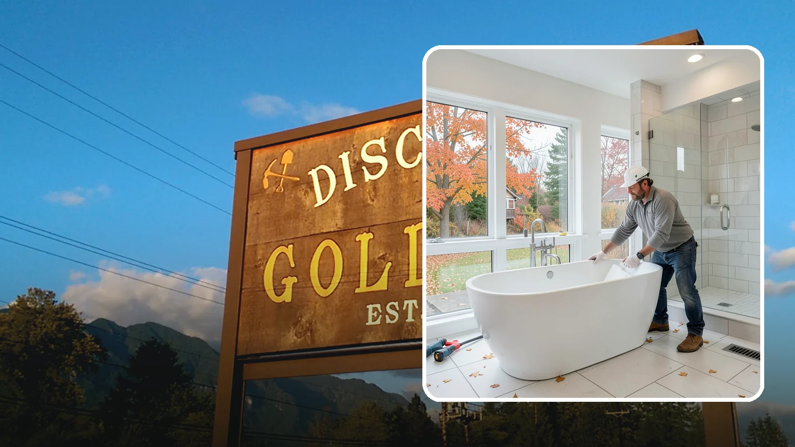 Freestanding Tub Installation in Gold Bar, Snohomish County, WA - A freestanding tub installation places a striking standalone soaking tub as your bathroom's centerpiece.