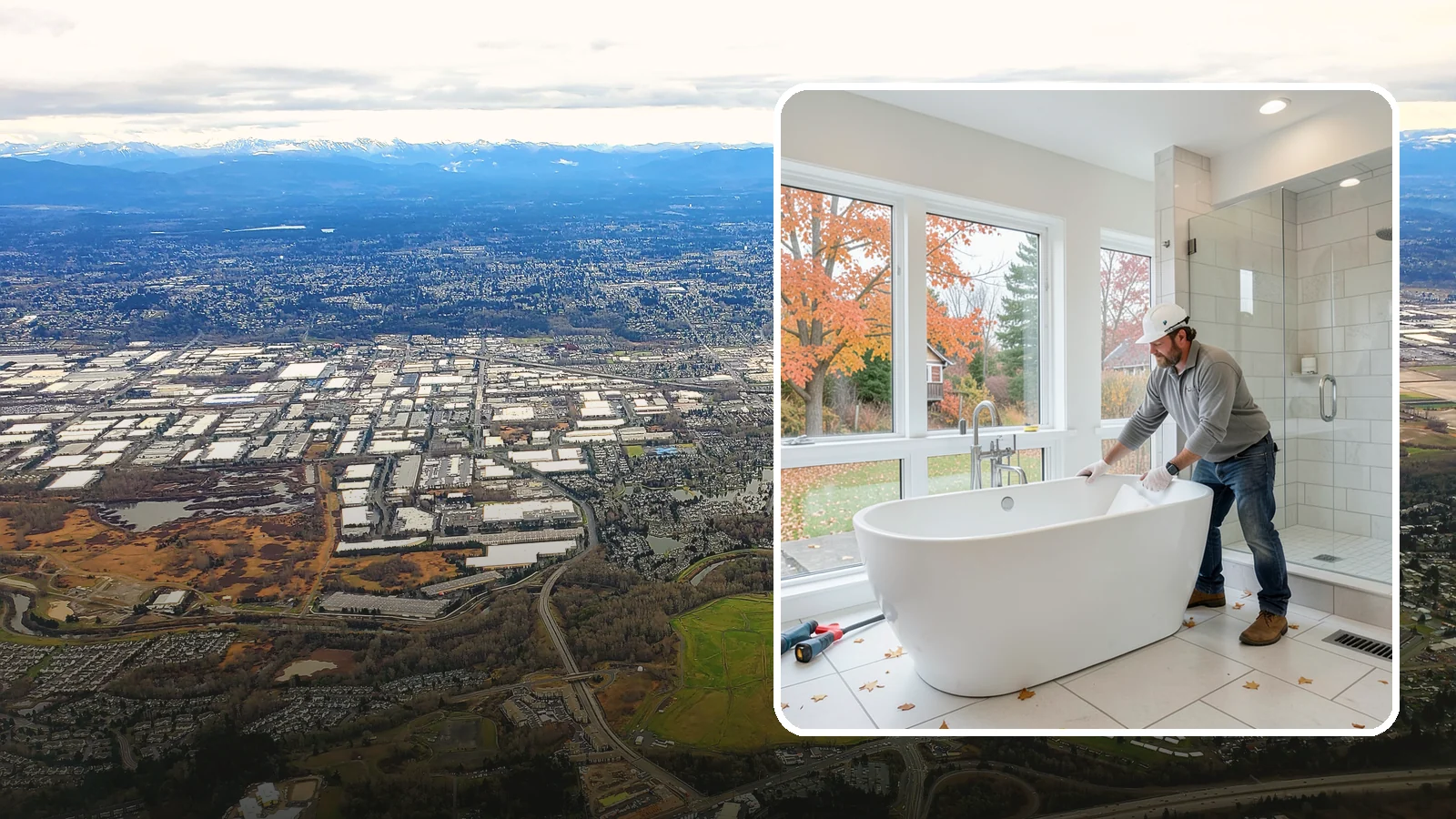 Freestanding Tub Installation in Kent, King County, WA - A freestanding tub installation places a striking standalone soaking tub as your bathroom's centerpiece.