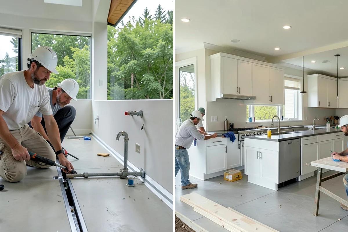 Freestanding Tub Installation in Lake Forest Park, King County, WA - Confirm floor support and plumbing route