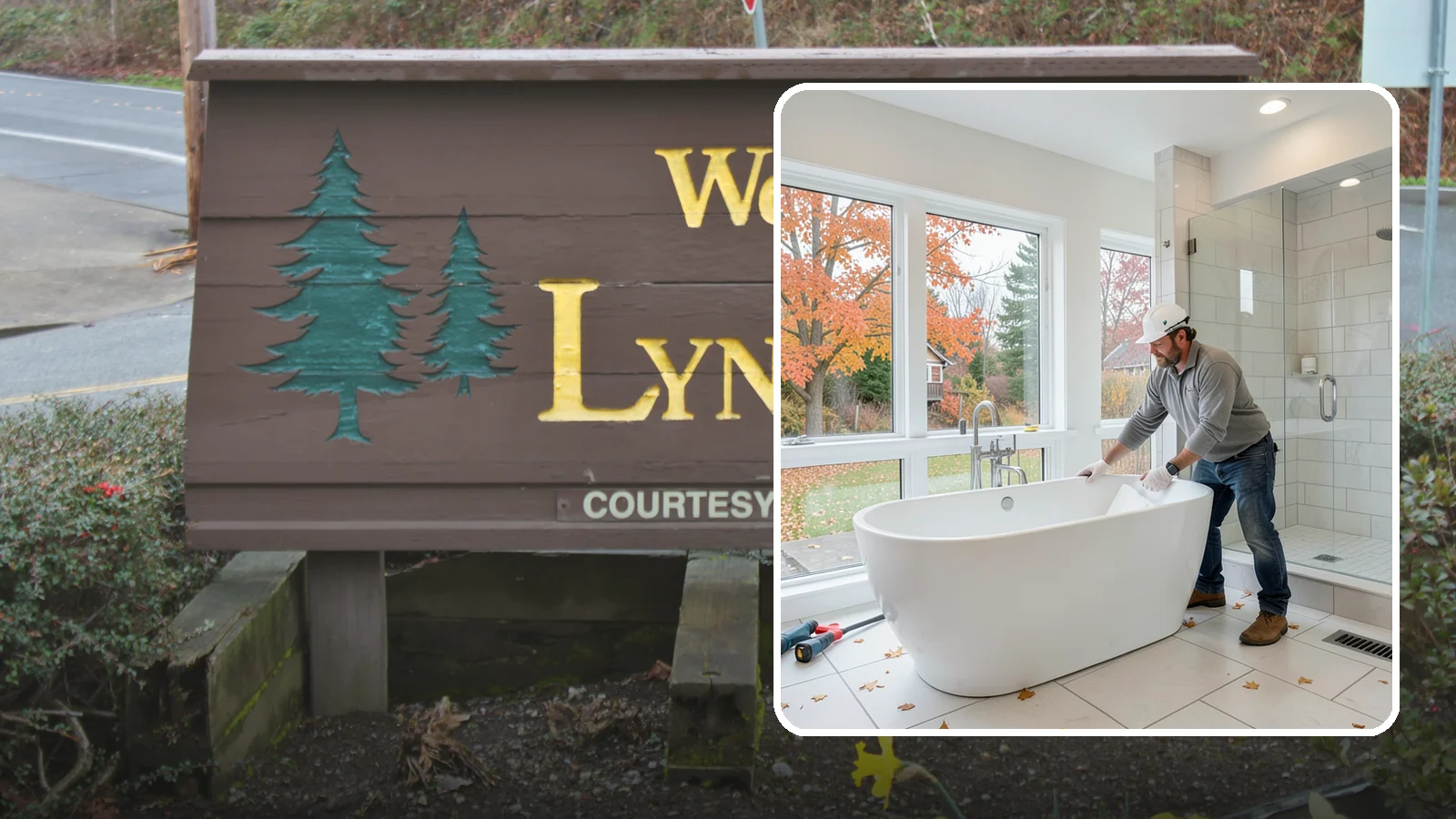 Freestanding Tub Installation in Lynnwood, Snohomish County, WA - A freestanding tub installation places a striking standalone soaking tub as your bathroom's centerpiece.