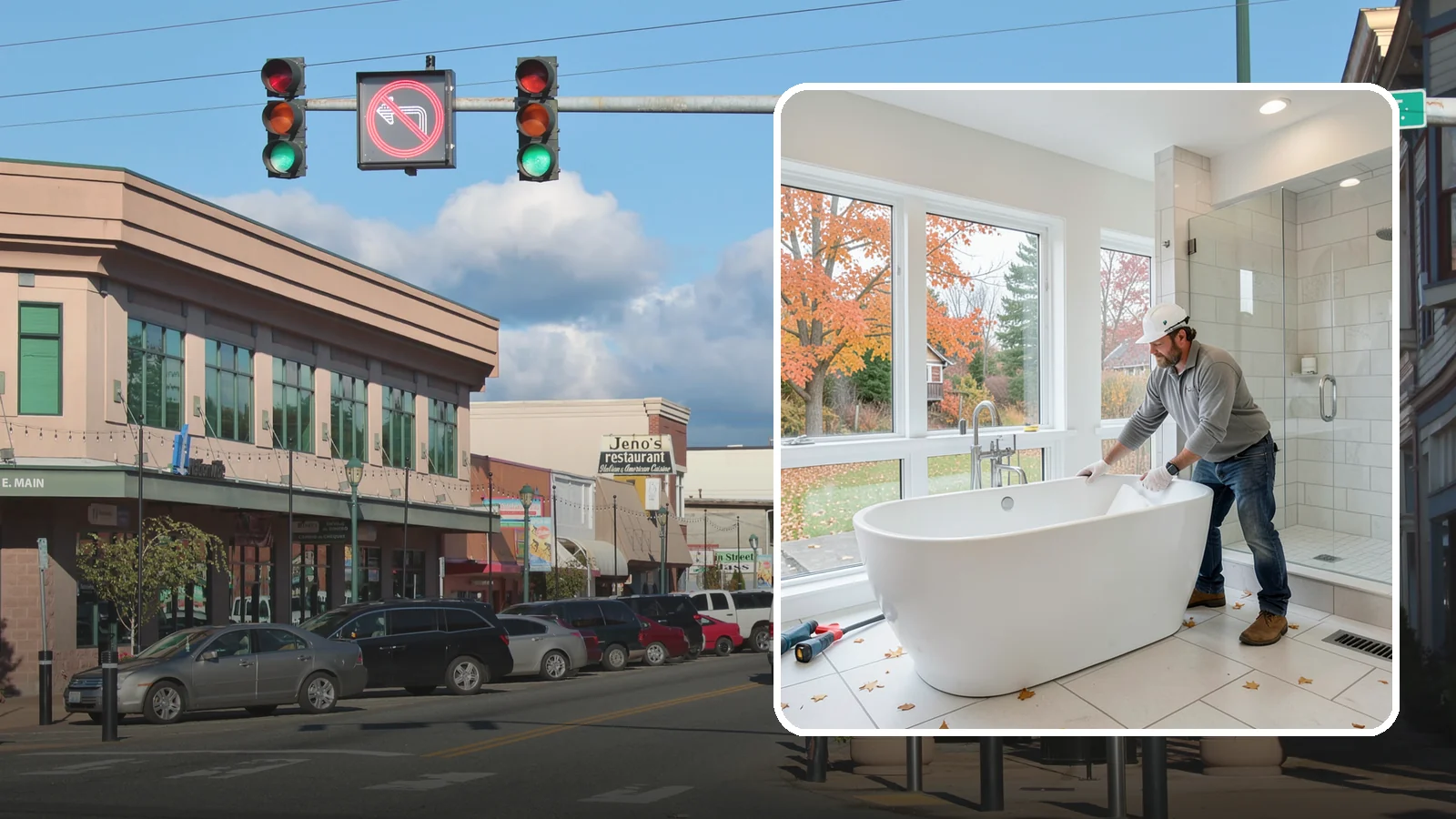 Freestanding Tub Installation in Monroe, Snohomish County, WA - A freestanding tub installation places a striking standalone soaking tub as your bathroom's centerpiece.