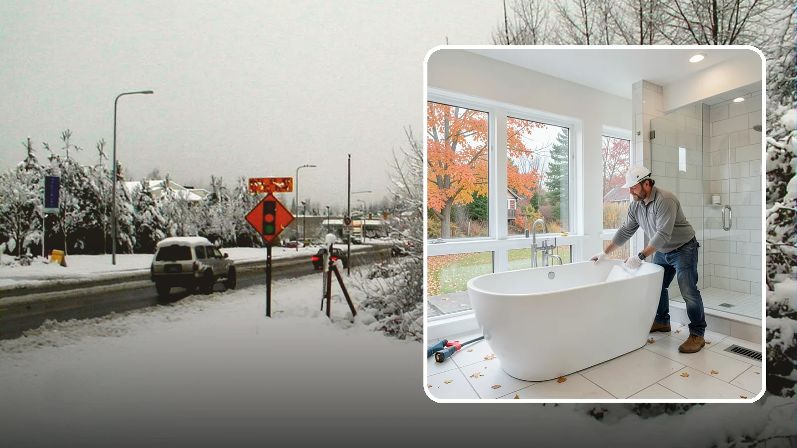 Freestanding Tub Installation in Newcastle, King County, WA - A freestanding tub installation places a striking standalone soaking tub as your bathroom's centerpiece.
