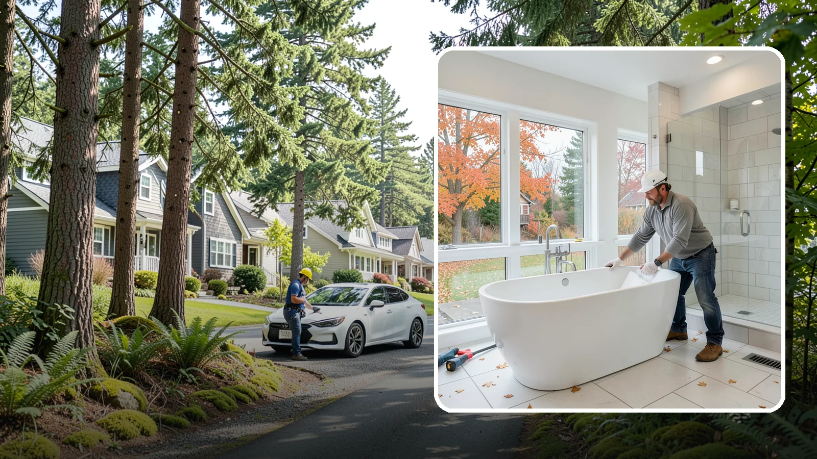 Freestanding Tub Installation in Normandy Park, King County, WA - A freestanding tub installation places a striking standalone soaking tub as your bathroom's centerpiece.