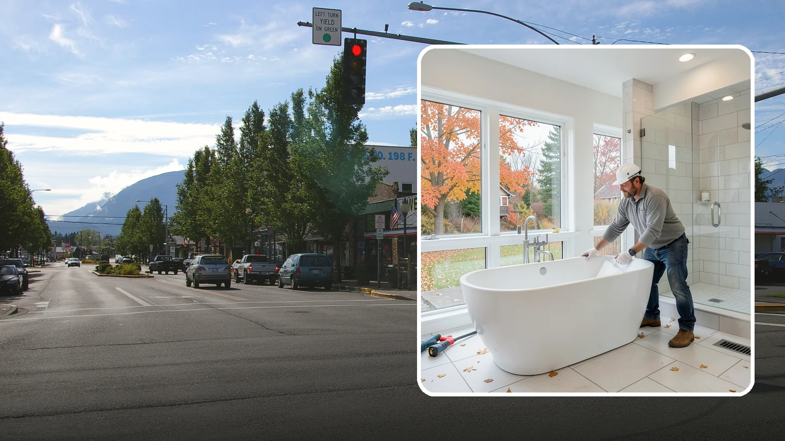 Freestanding Tub Installation in North Bend, King County, WA - A freestanding tub installation places a striking standalone soaking tub as your bathroom's centerpiece.