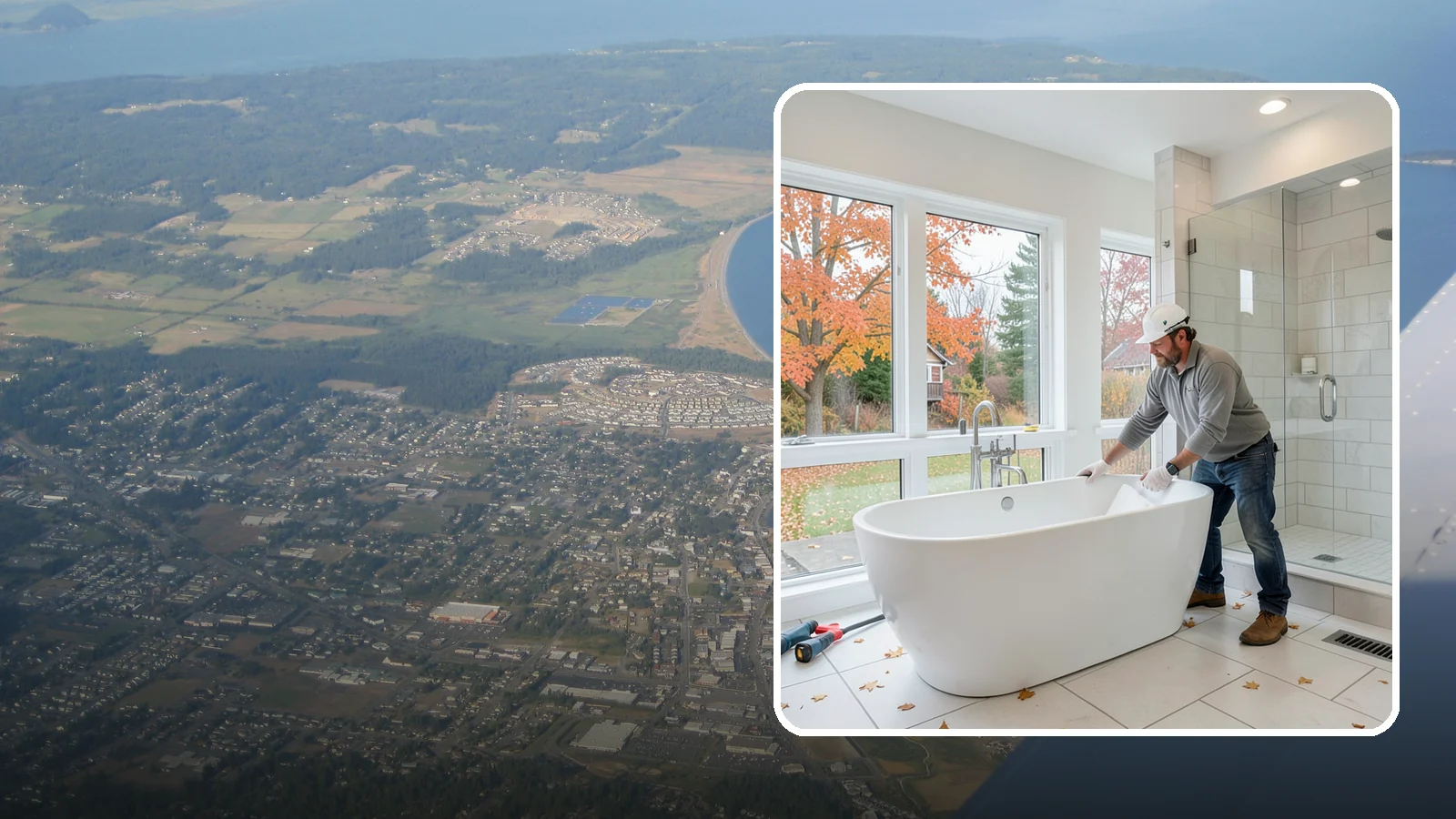 Freestanding Tub Installation in Oak Harbor, Island County, WA - A freestanding tub installation places a striking standalone soaking tub as your bathroom's centerpiece.