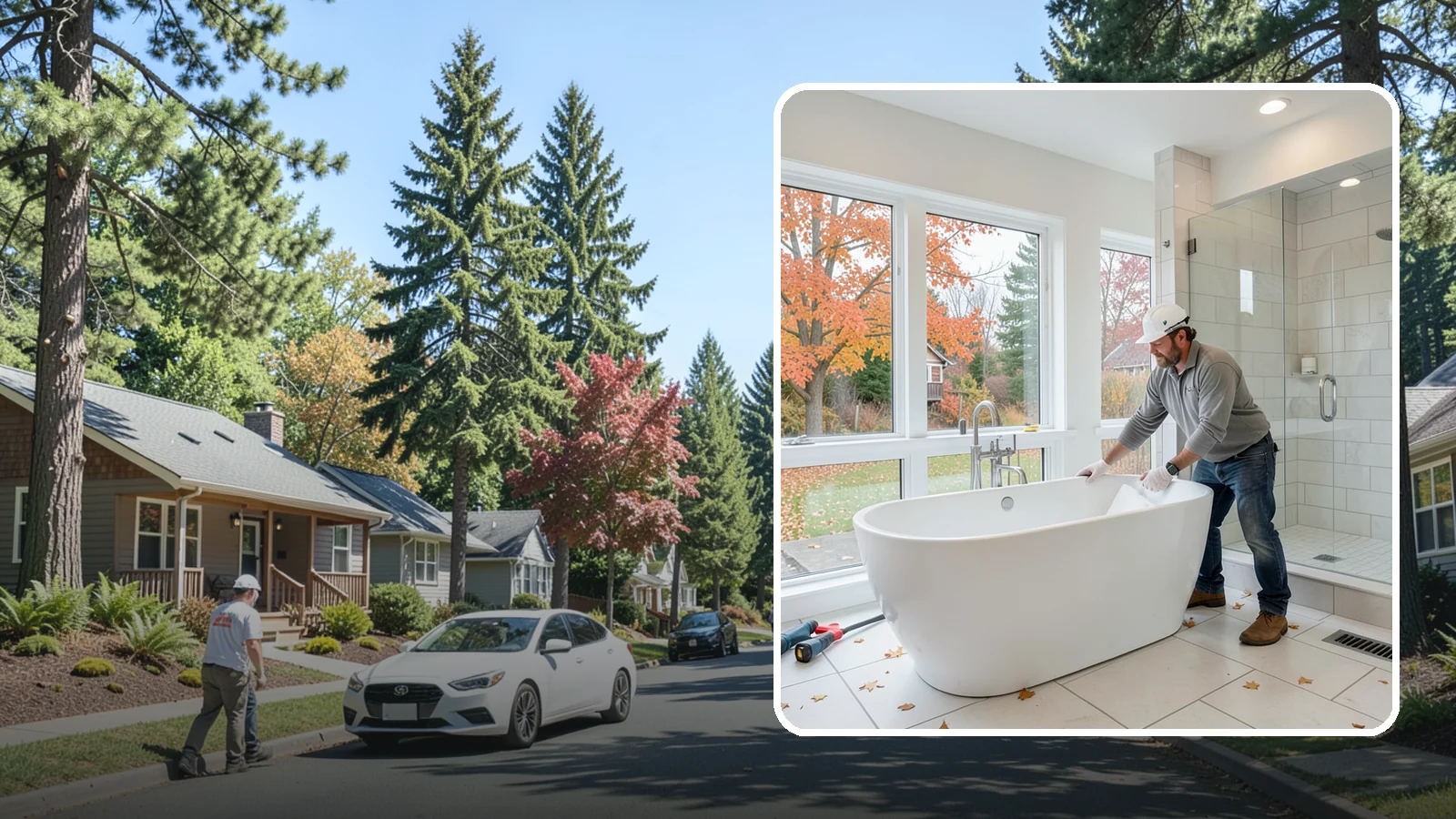 Freestanding Tub Installation in Orting, Pierce County, WA - A freestanding tub installation places a striking standalone soaking tub as your bathroom's centerpiece.