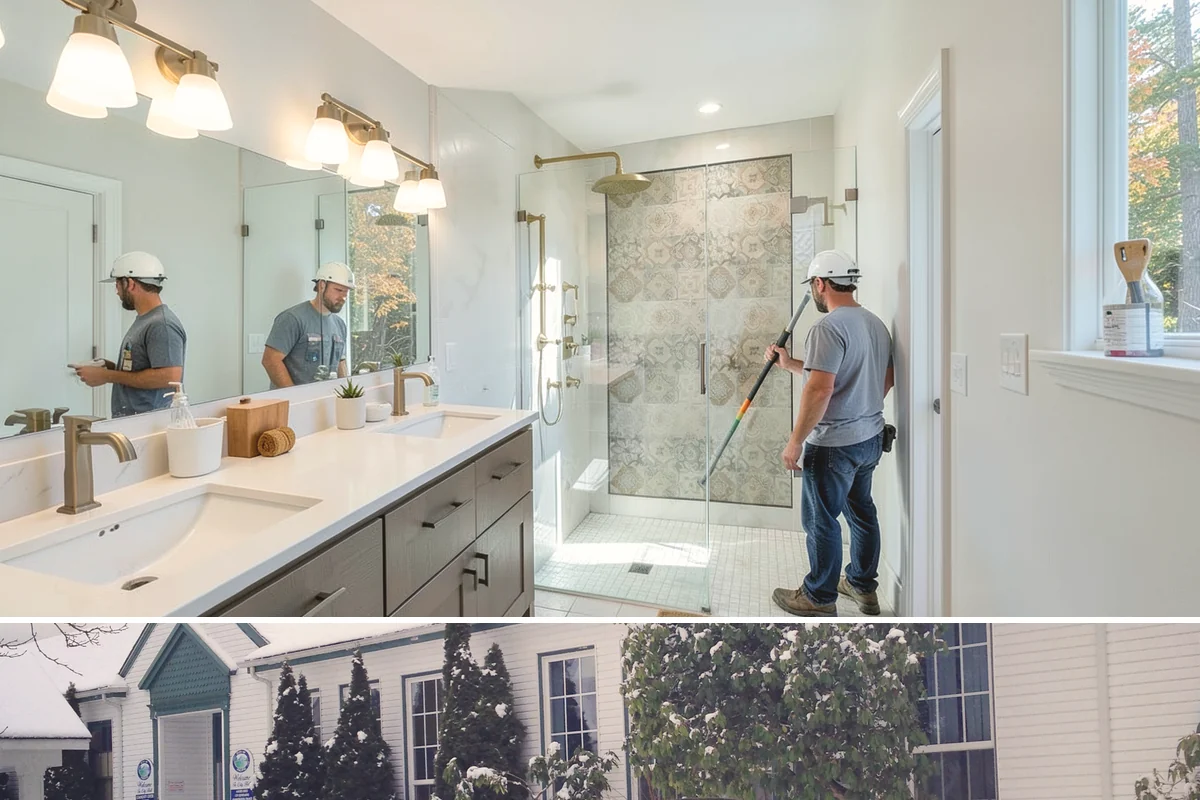 Freestanding Tub Installation in Pacific, King County, WA - A freestanding soaking tub is especially inviting in winter, making the colder months a fitting time to install one.