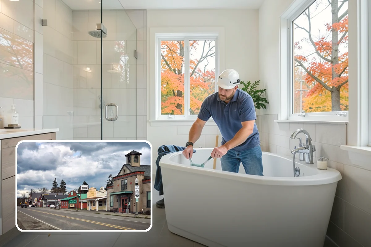 Freestanding Tub Installation in Roy, Pierce County, WA - Serves as a dramatic focal point