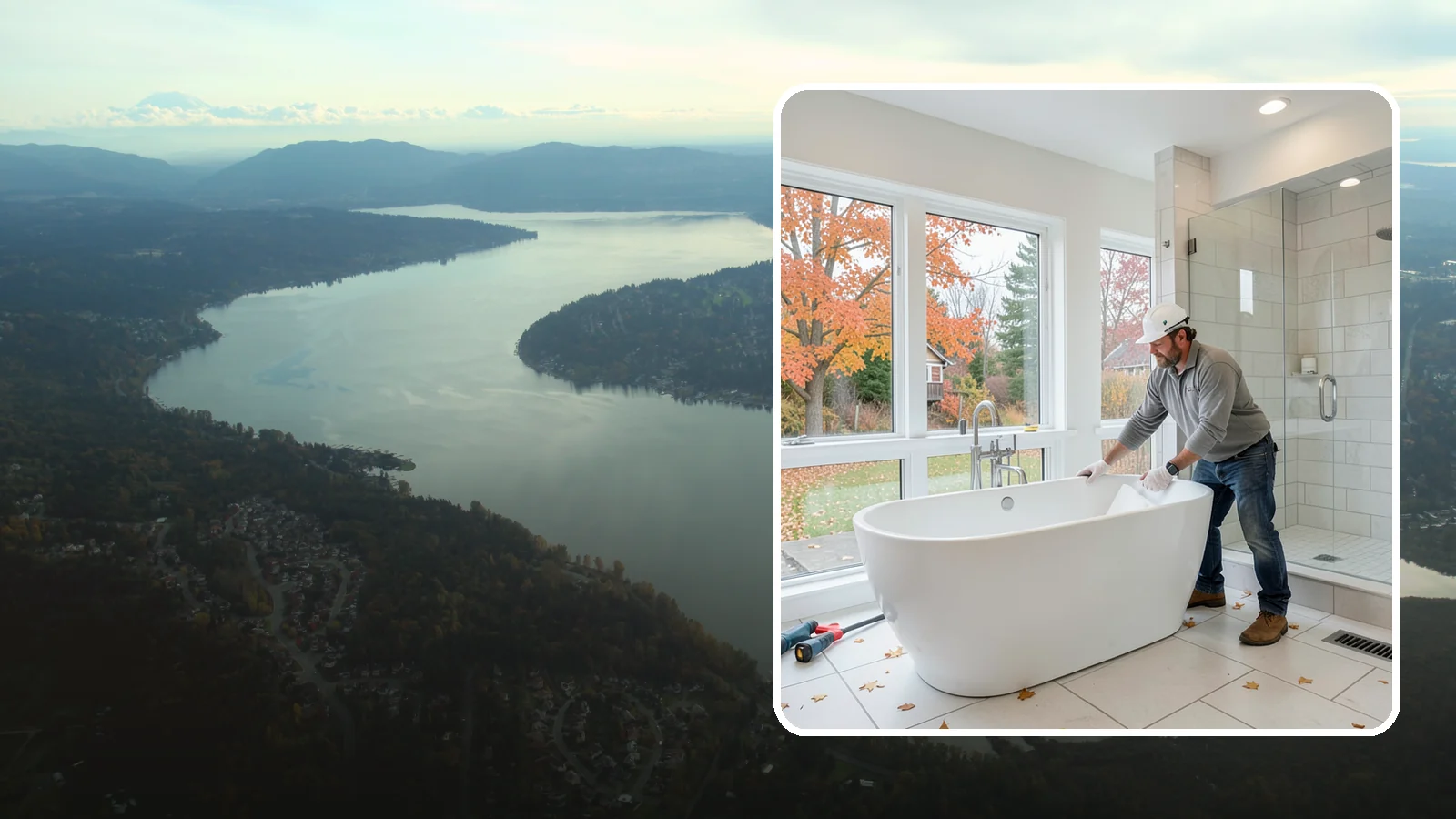 Freestanding Tub Installation in Sammamish, King County, WA - A freestanding tub installation places a striking standalone soaking tub as your bathroom's centerpiece.