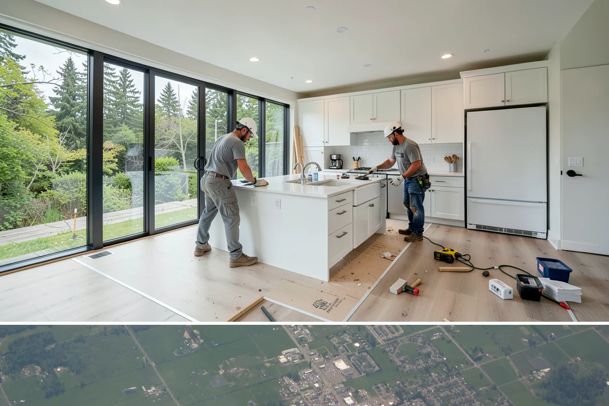 French Door Installation in Enumclaw, King County, WA - Exterior French doors are best set during drier months, while interior pairs can be installed comfortably anytime.