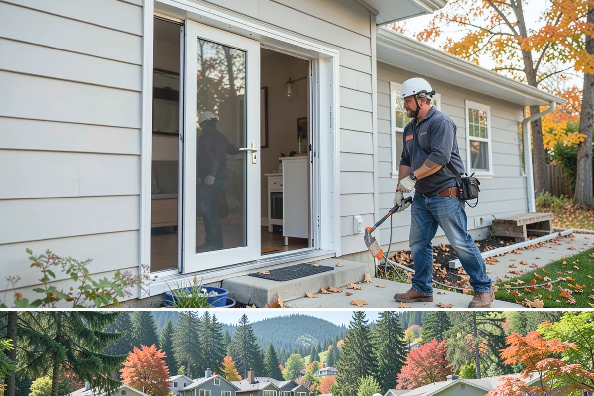 French Door Installation in Fircrest, Pierce County, WA - Exterior French doors are best set during drier months, while interior pairs can be installed comfortably anytime.