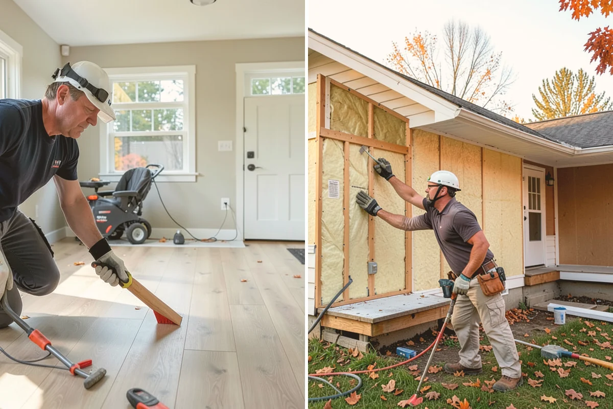 French Door Installation in Sammamish, King County, WA - Verify the opening is wide and square enough for a double door