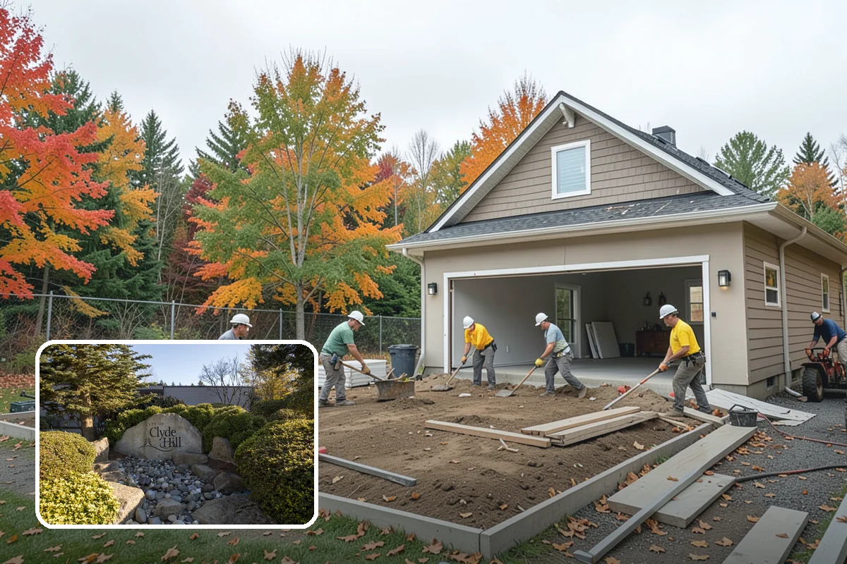 French Drain Installation in Clyde Hill, King County, WA - Redirects groundwater away from foundations and low spots