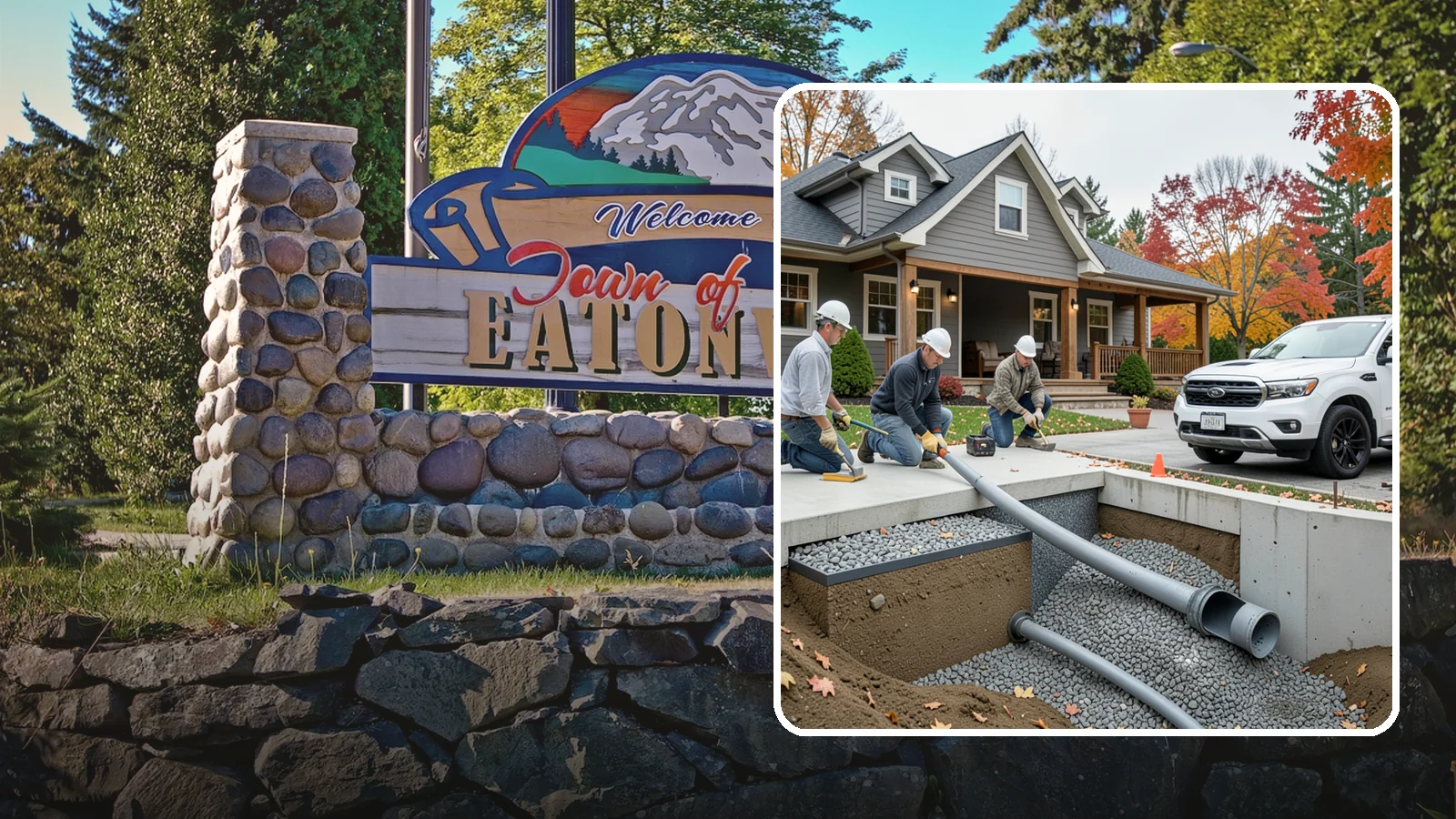 French Drain Installation in Eatonville, Pierce County, WA - Burying a gravel-and-pipe drain that intercepts groundwater and carries it away from your foundation or wet yard.