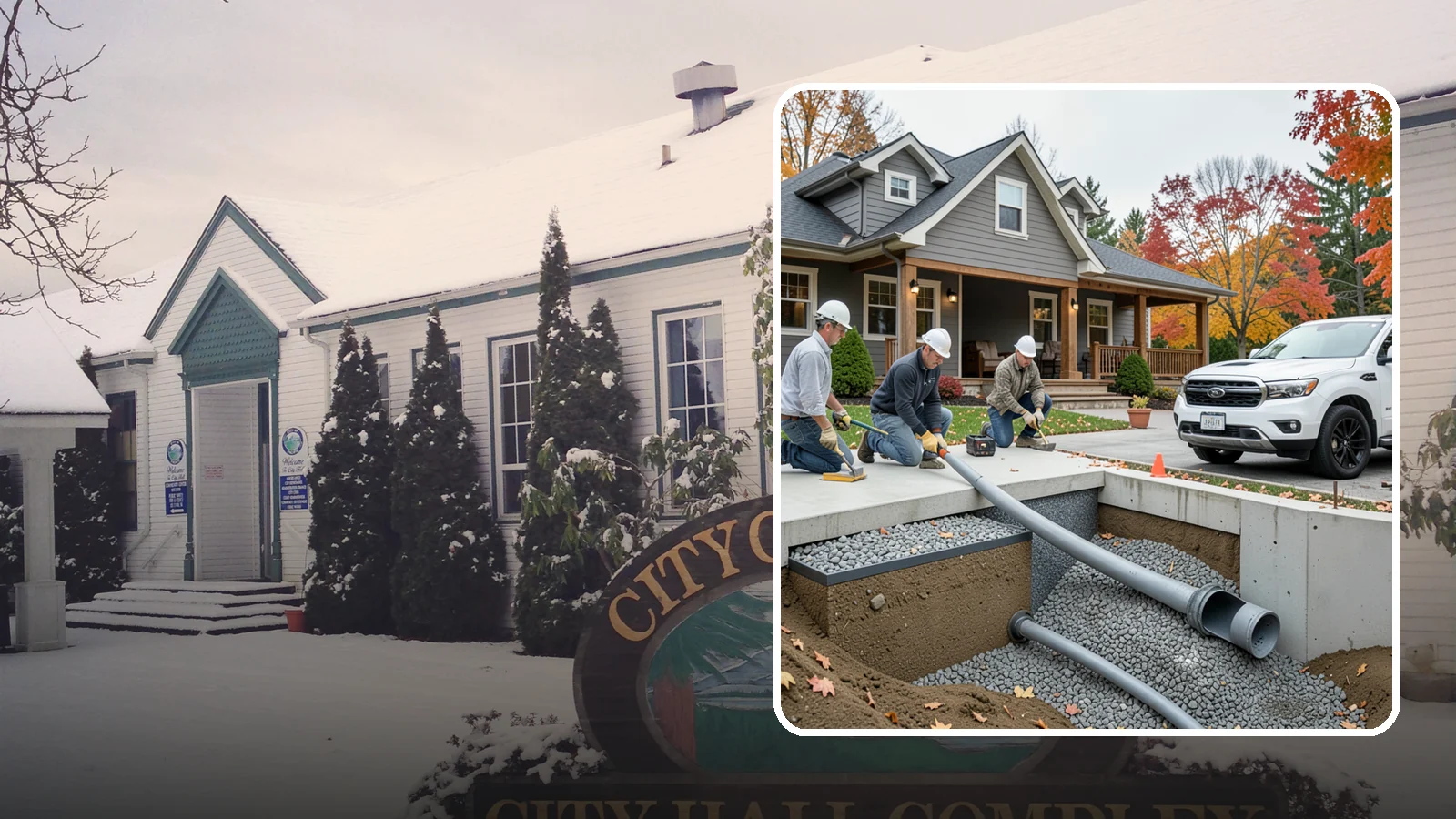 French Drain Installation in Pacific, King County, WA - Burying a gravel-and-pipe drain that intercepts groundwater and carries it away from your foundation or wet yard.