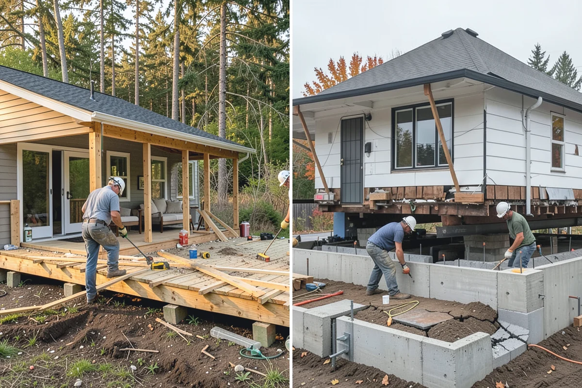French Drain Installation in Redmond, King County, WA - Identify water flow and set the drain route and outlet