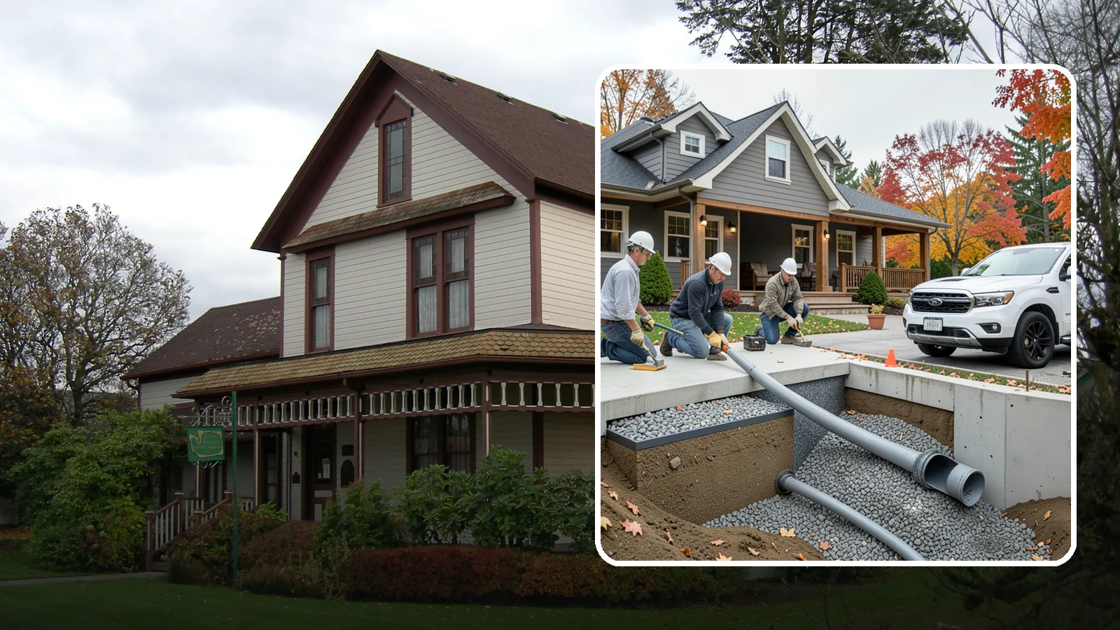 French Drain Installation in Sumner, Pierce County, WA - Burying a gravel-and-pipe drain that intercepts groundwater and carries it away from your foundation or wet yard.