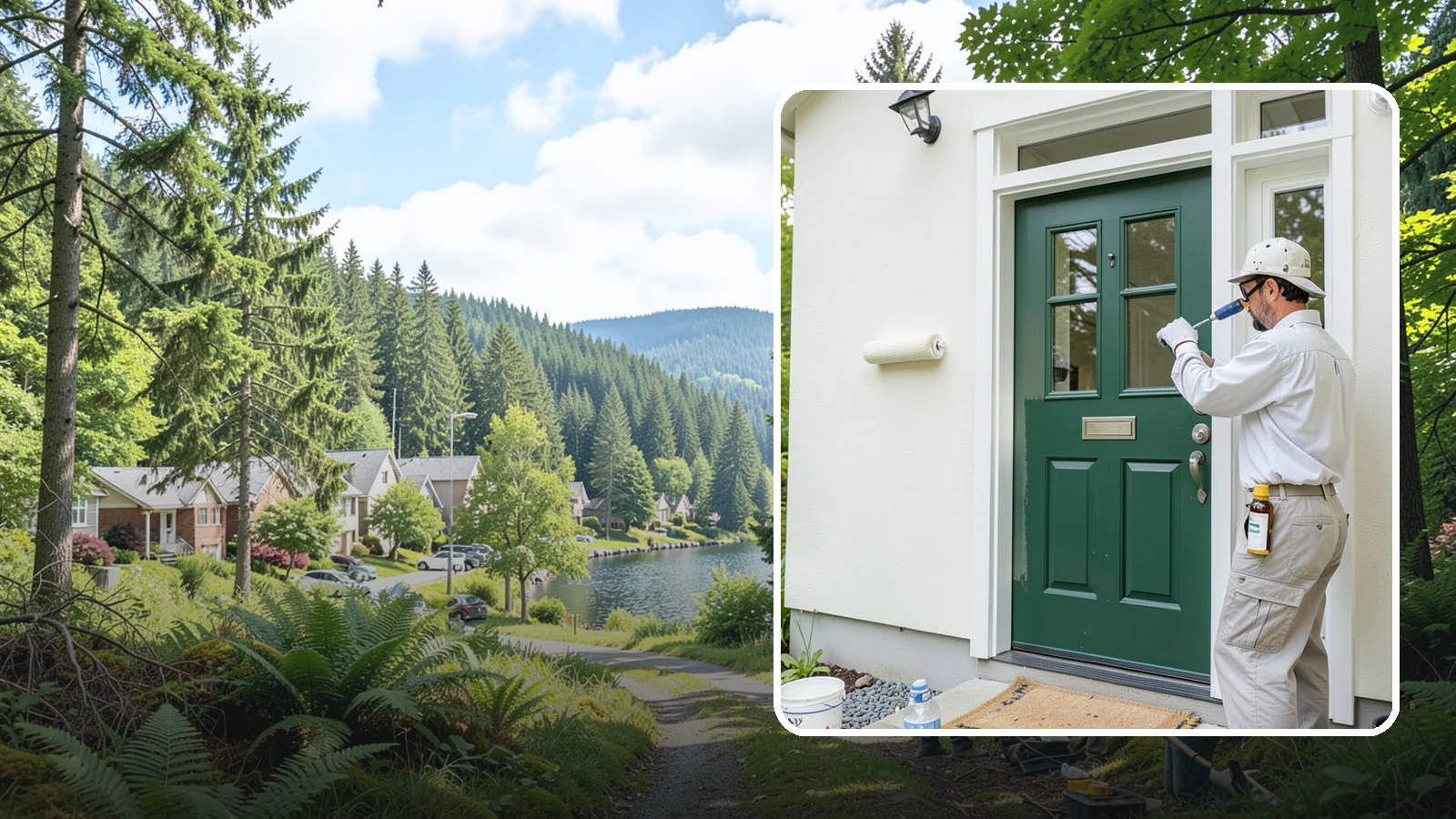 Front Door Painting in Lake Forest Park, King County, WA - Front door painting gives your entry a striking, weather-tough finish that boosts curb appeal.